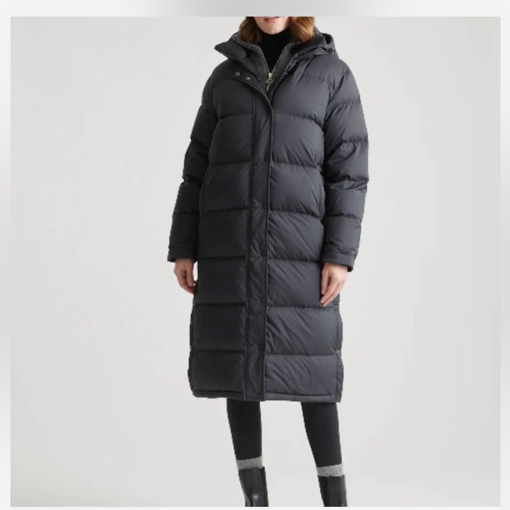 Quince Black Puffer Coat